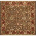 Safavieh Heritage Square Rugs, Moss and Rust - 4 x 4 ft. HG952A-4SQ